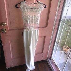 White lace jumpsuit